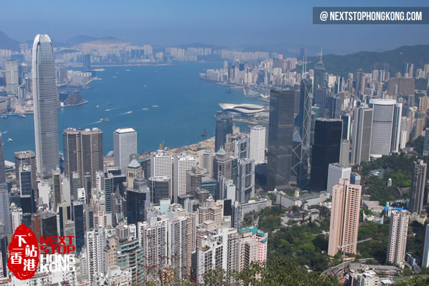 udsigt over Victoria Harbour fra toppen