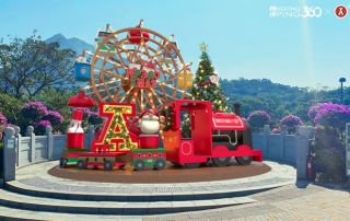 Ngong Ping 360 x “Red A” Christmas Dream Factory 2024: themed cable cars, game booths, greet Santa, exhibition